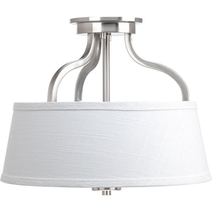 Progress Lighting - P3720-09 - Two Light Semi-Flush Mount - Arden - Brushed Nickel