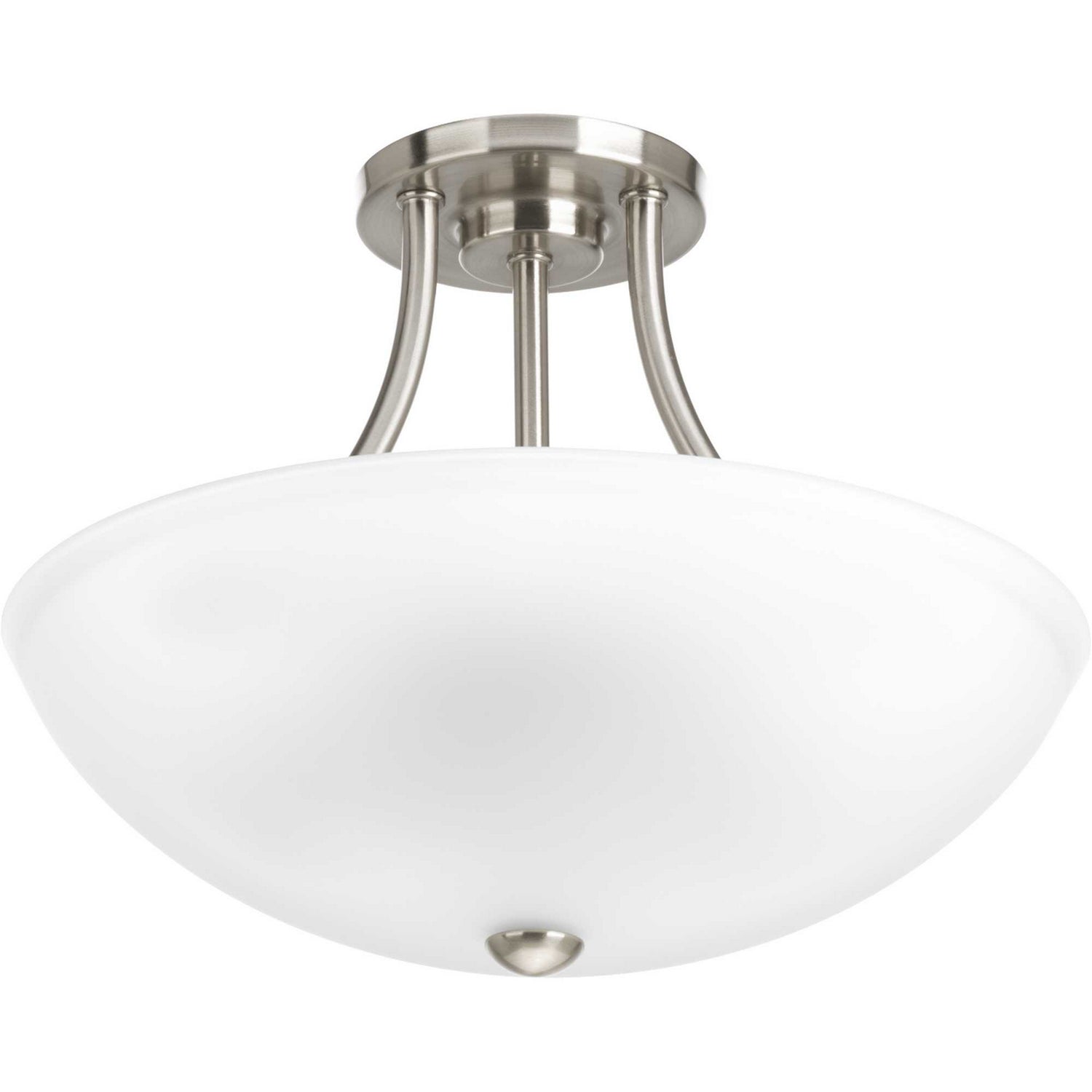 Progress Lighting - P3748-09 - Two Light Semi-Flush Convertible - Gather - Brushed Nickel