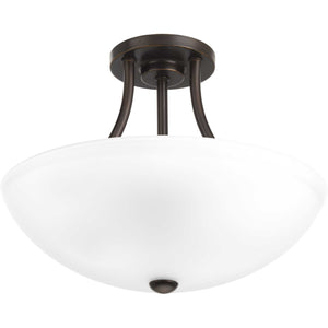 Progress Lighting - P3748-20 - Two Light Semi-Flush Convertible - Gather - Antique Bronze