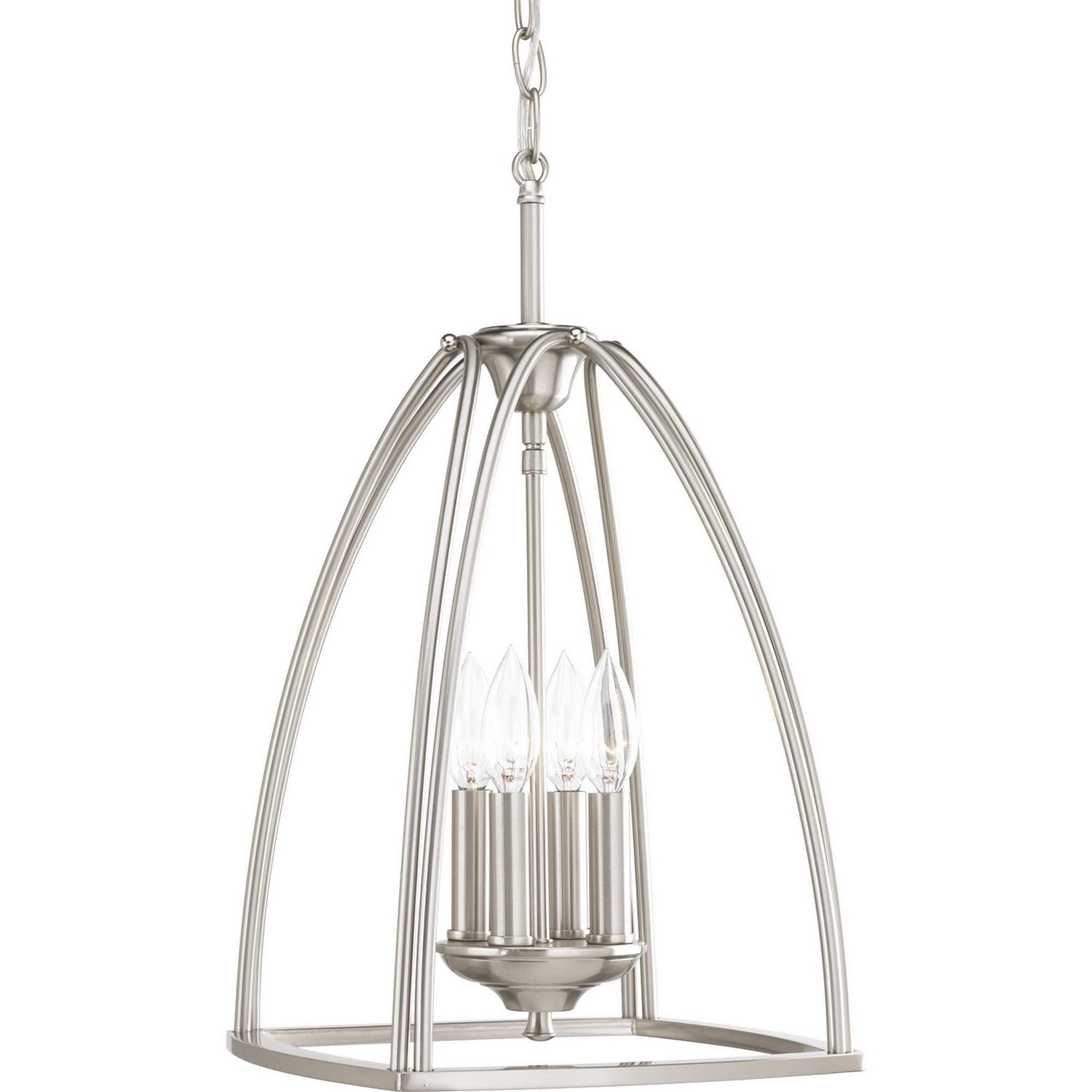 Progress Lighting - P3786-09 - Four Light Foyer Pendant - Tally - Brushed Nickel