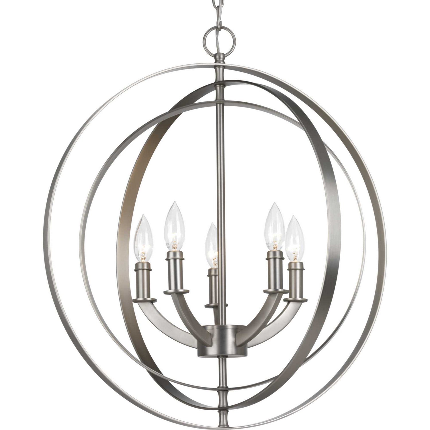 Progress Lighting - P3841-126 - Five Light Chandelier - Equinox - Burnished Silver