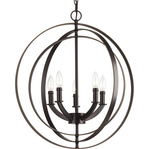 Progress Lighting - P3841-20 - Five Light Chandelier - Equinox - Antique Bronze