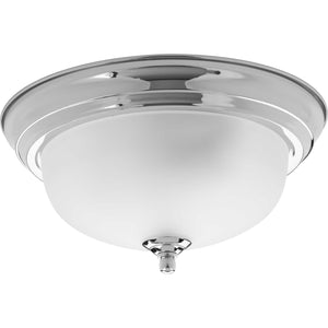 Progress Lighting - P3924-15ET - One Light Flush Mount - Dome Glass - Etched - Polished Chrome