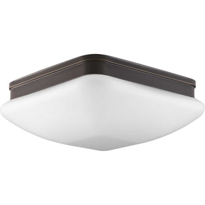 Progress Lighting - P3992-20 - Three Light Flush Mount - Appeal - Opal - Antique Bronze