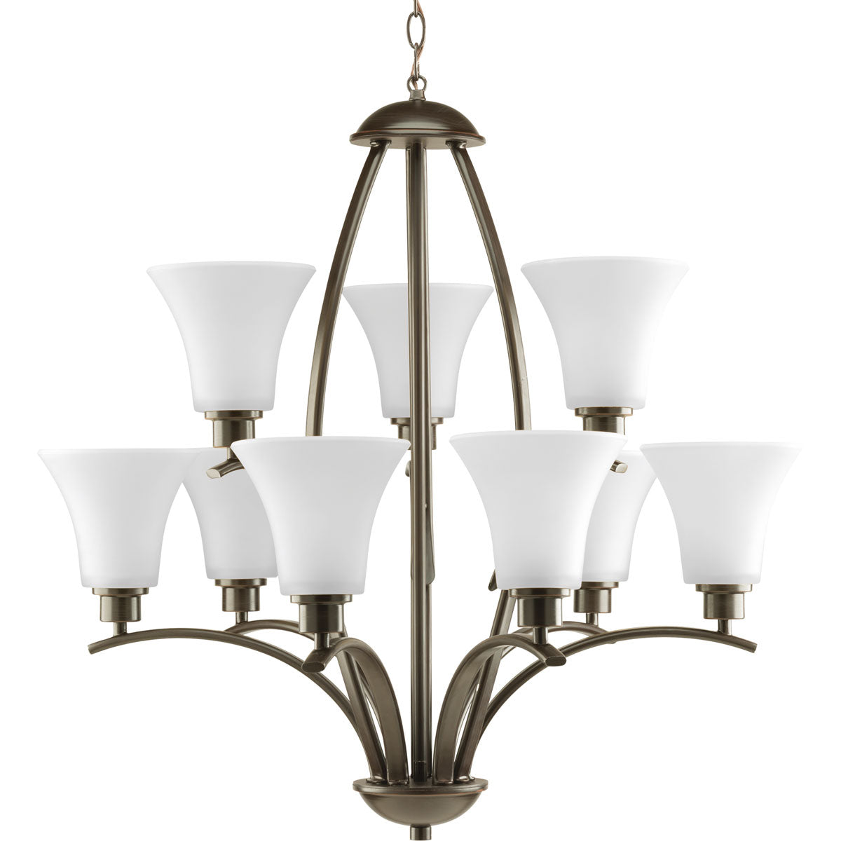 Progress Lighting - P4492-20W - Nine Light Chandelier - Joy - Antique Bronze