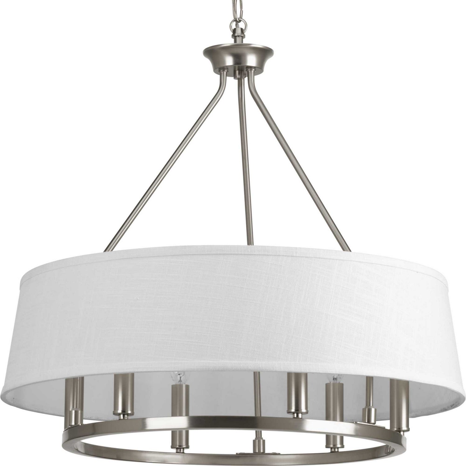 Progress Lighting - P4618-09 - Six Light Chandelier - Cherish - Brushed Nickel