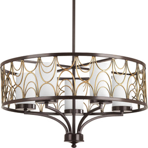 Progress Lighting - P4700-20 - Five Light Chandelier - Cirrine - Antique Bronze