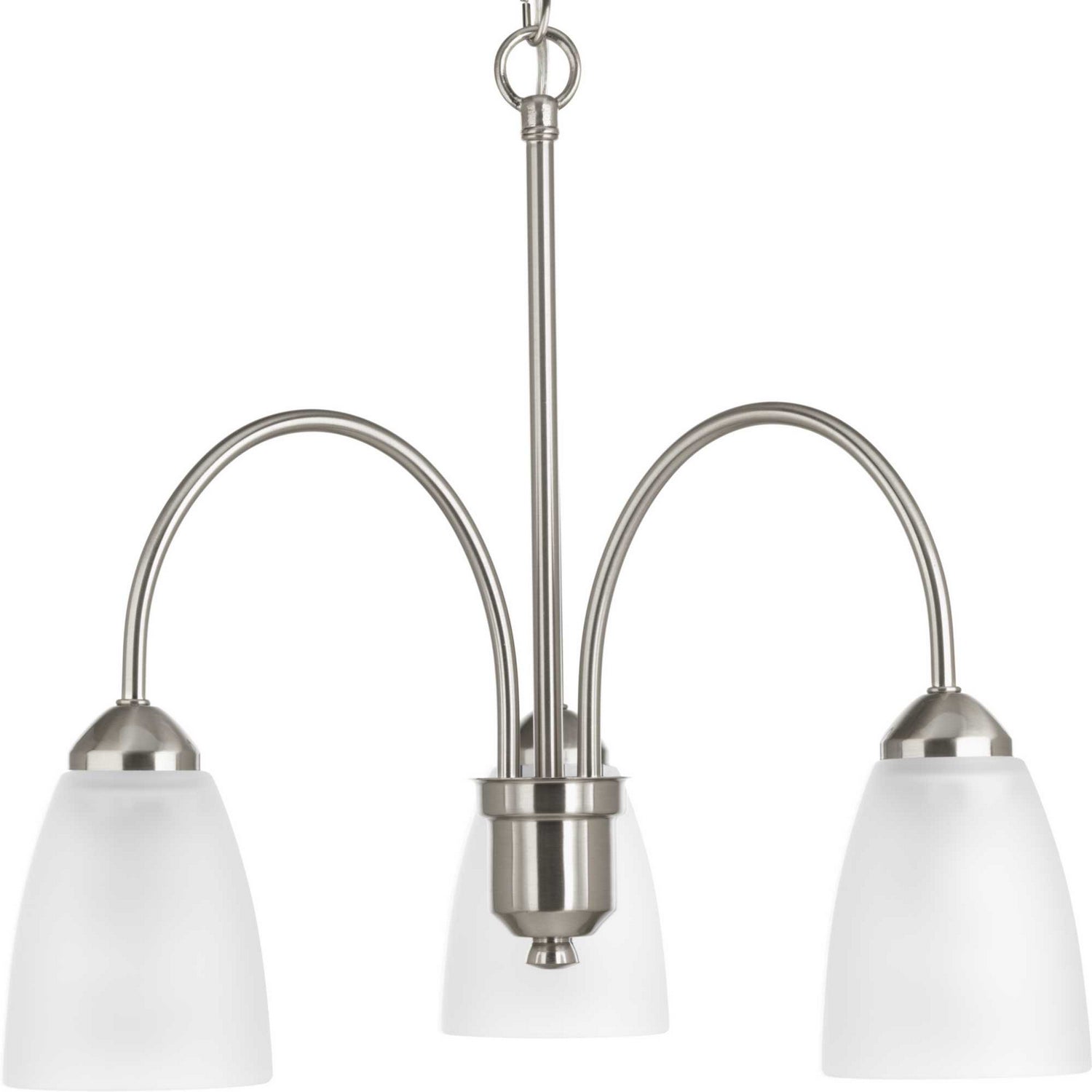 Progress Lighting - P4734-09 - Three Light Chandelier - Gather - Brushed Nickel