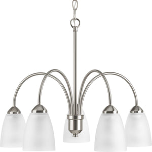 Progress Lighting - P4735-09 - Five Light Chandelier - Gather - Brushed Nickel