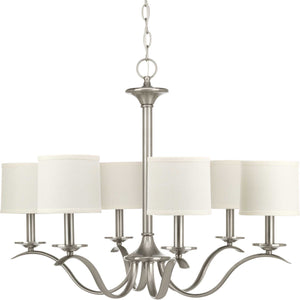 Progress Lighting - P4739-09 - Six Light Chandelier - Inspire - Brushed Nickel