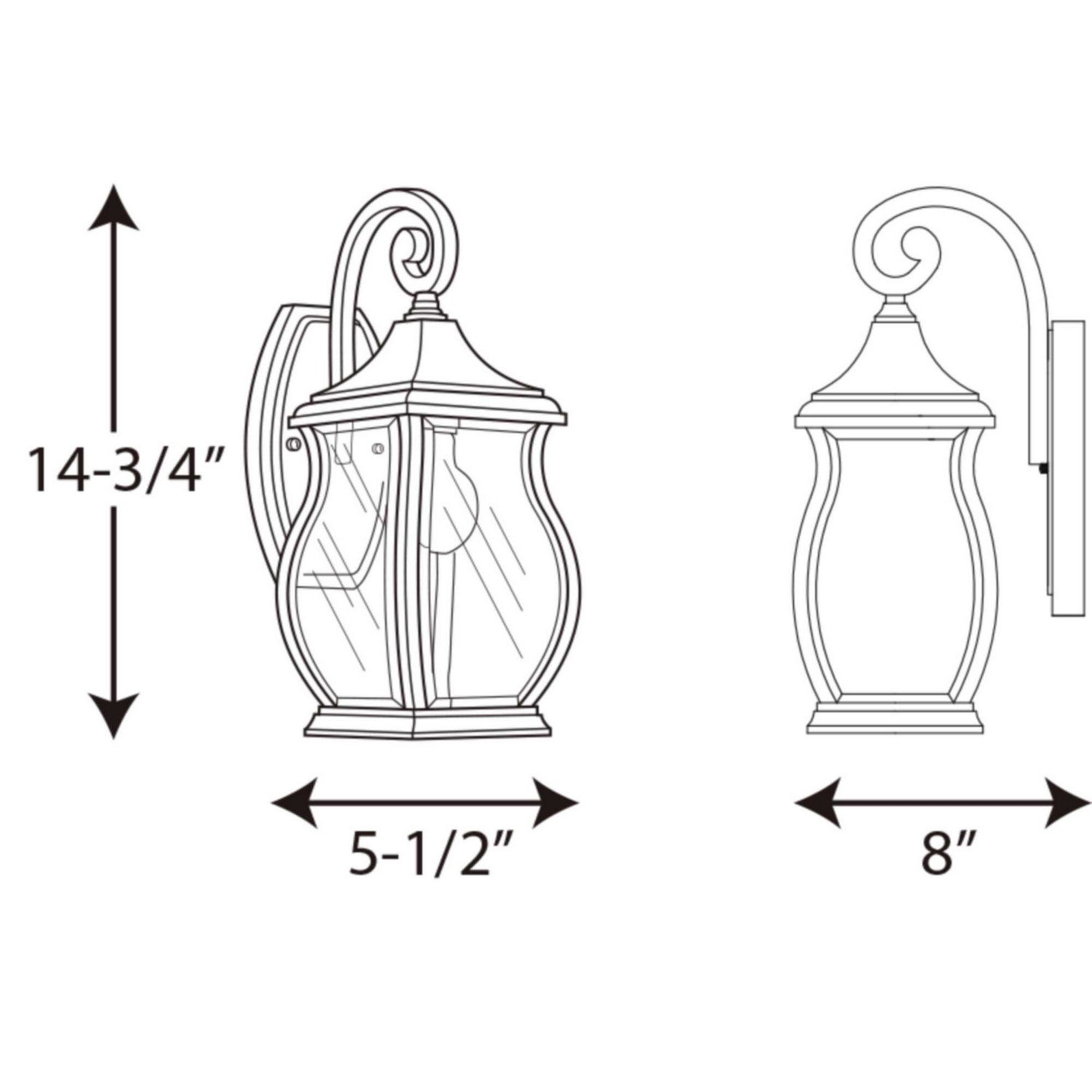 Progress Lighting - P5692-108 - One Light Wall Lantern - Township - Oil Rubbed Bronze