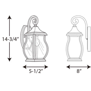 Progress Lighting - P5692-108 - One Light Wall Lantern - Township - Oil Rubbed Bronze