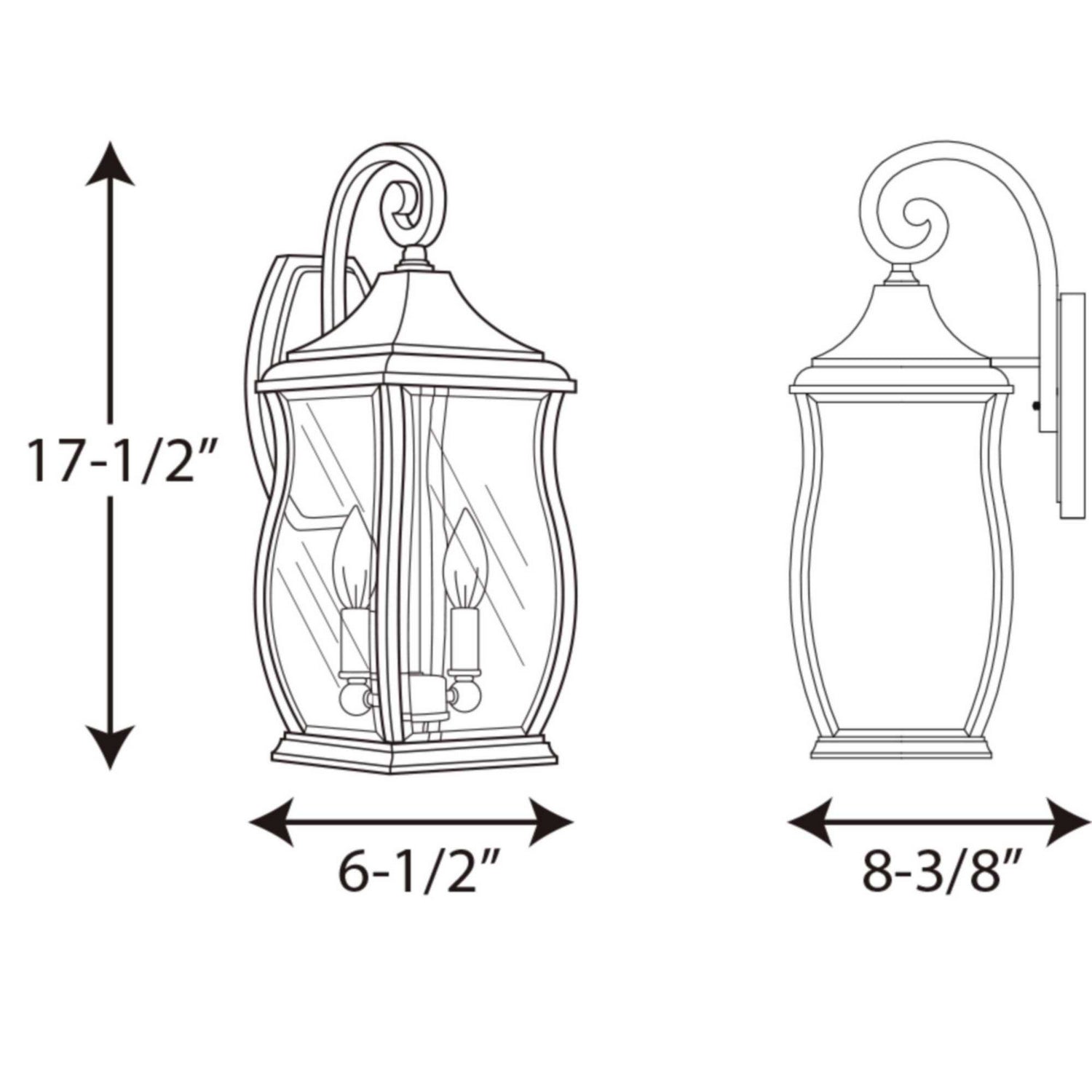 Progress Lighting - P5693-108 - Two Light Wall Lantern - Township - Oil Rubbed Bronze