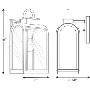 Progress Lighting - P6031-108 - One Light Wall Lantern - Refuge - Oil Rubbed Bronze