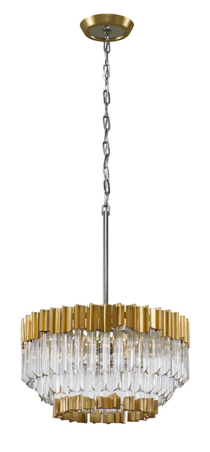 Corbett Lighting - 220-42-GL/SS - Five Light Chandelier - Charisma - Gold Leaf W Polished Stainless