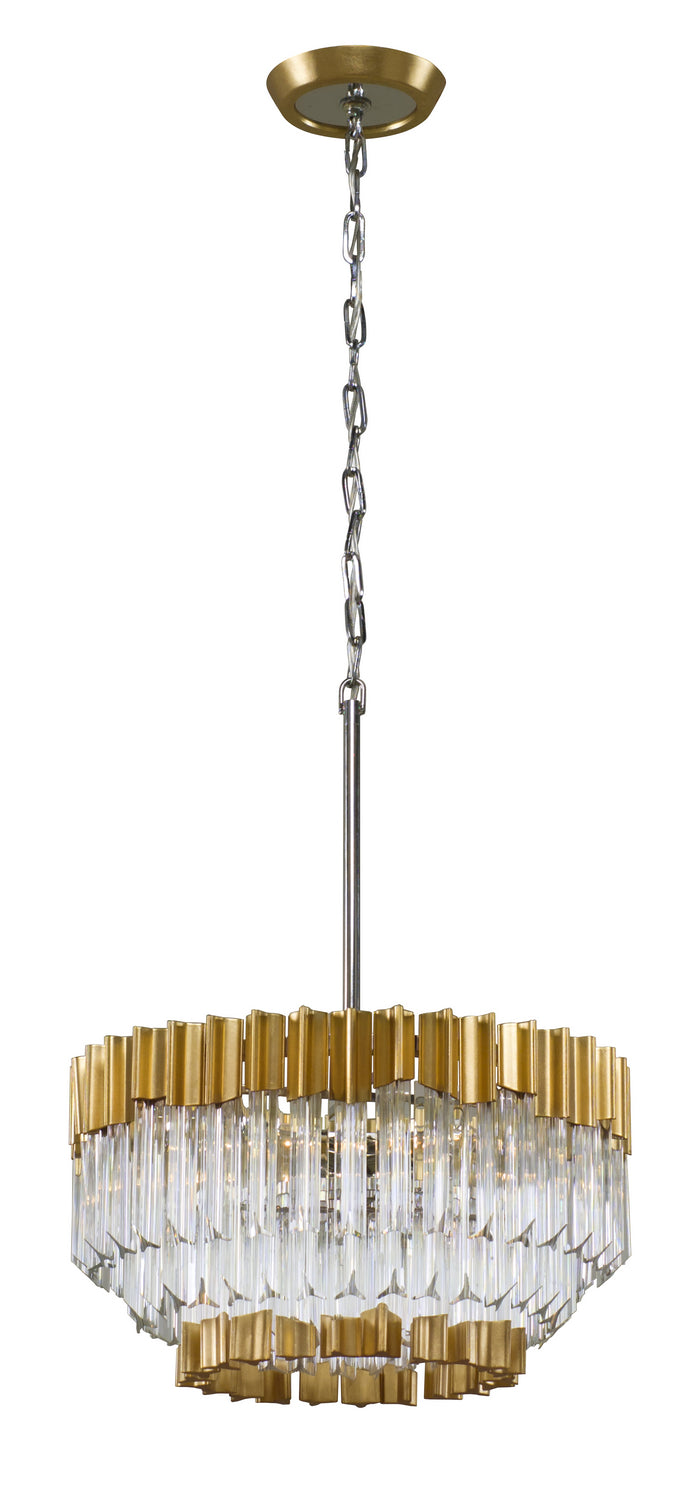 Corbett Lighting - 220-42-GL/SS - Five Light Chandelier - Charisma - Gold Leaf W Polished Stainless