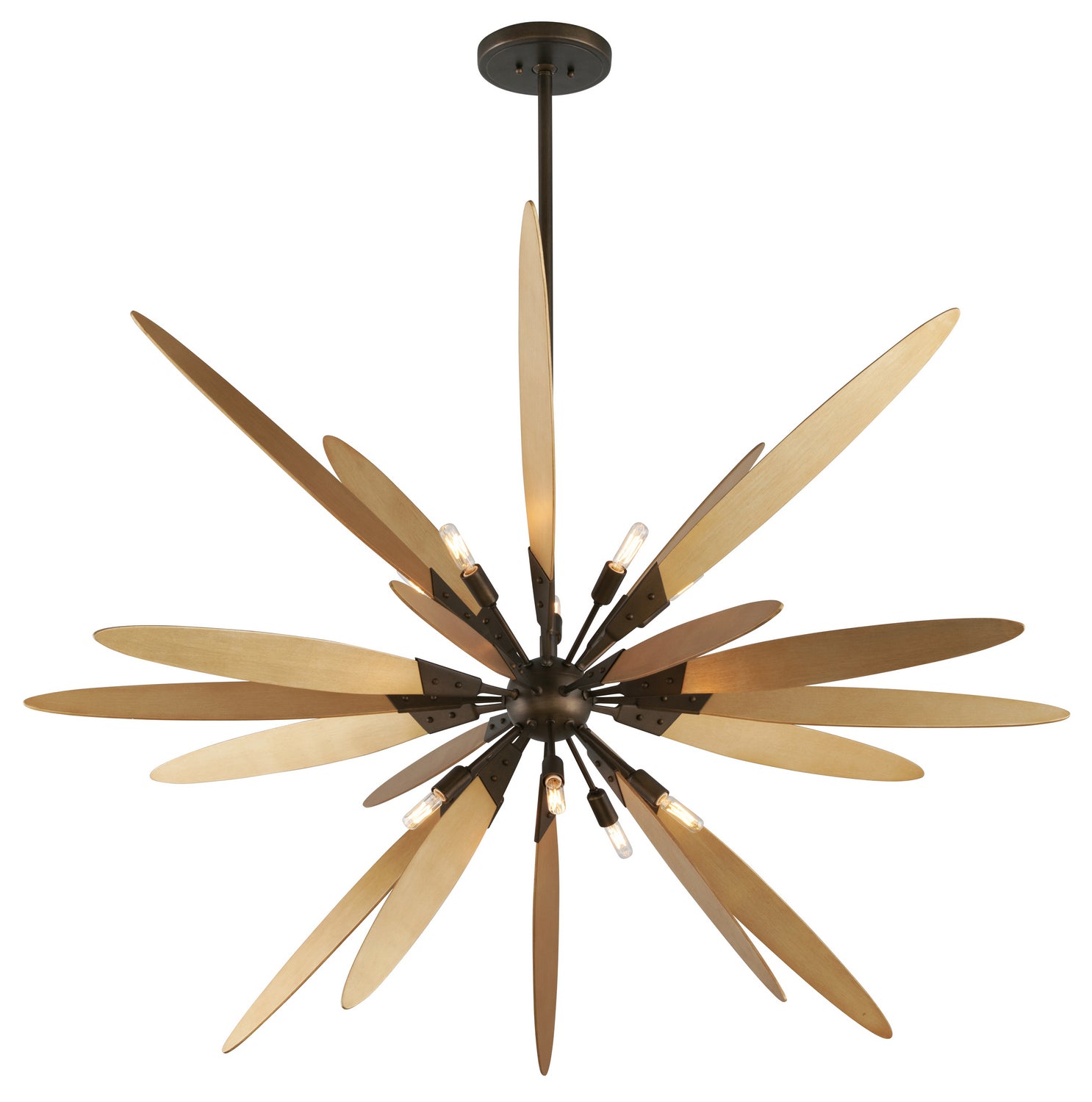 Troy Lighting - F5277 - Ten Light Chandelier - Dragonfly - Bronze With Satin Leaf