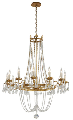 Troy Lighting - F5367-VGL - 12 Light Chandelier - Viola - Vintage Gold Leaf