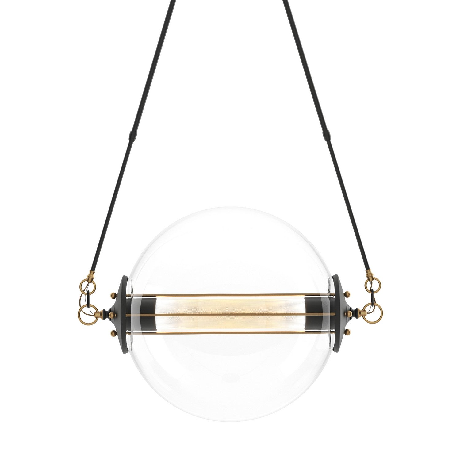 Hubbardton Forge - 134405-SKT-SHRT-31-ZK0219 - Two Light Pendant - Otto - Black with Brass Accents