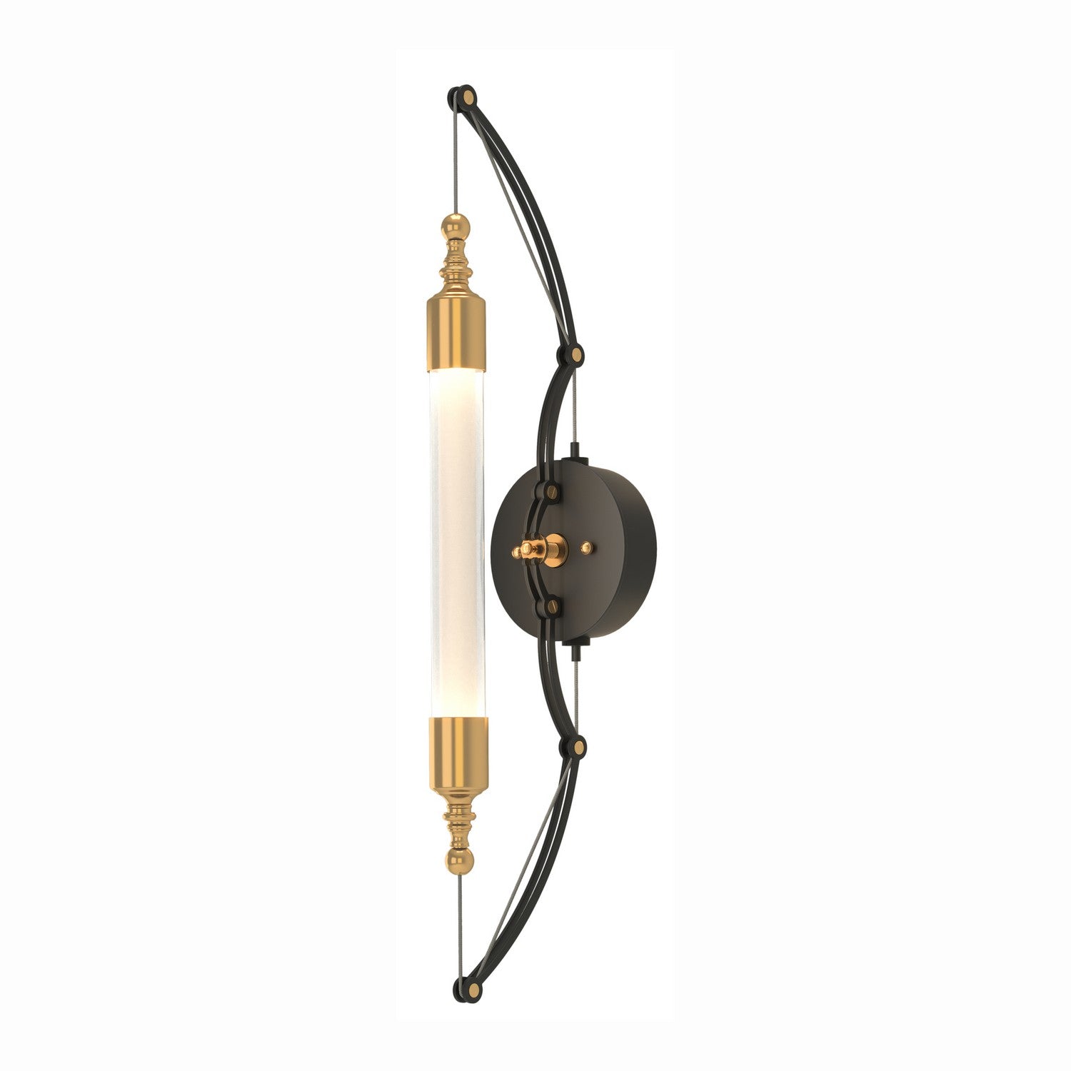 Hubbardton Forge - 207901-SKT-31-YE0489 - LED Wall Sconce - Otto - Black with Brass Accents