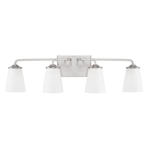 Capital Lighting - 114141BN-331 - Four Light Vanity - Braylon - Brushed Nickel