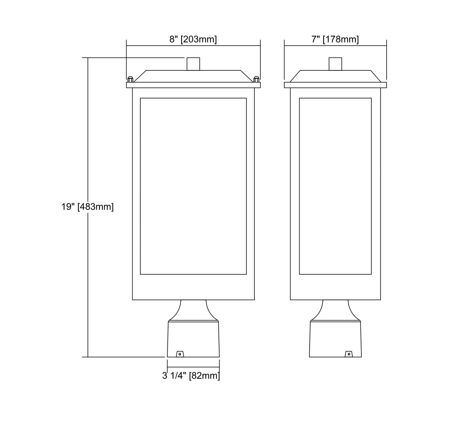 ELK Home - 45204/LED - LED Outdoor Post Mount - Newcastle - Textured Matte Black