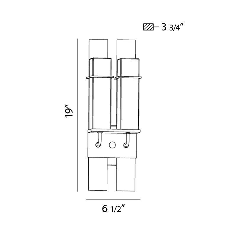 Eurofase - 28054-016 - Two Light Outdoor Wall Sconce - Muller - Bronze