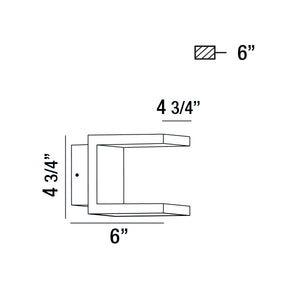 Eurofase - 28284-024 - LED Outdoor Wall Mount - Rail - Graphite Grey