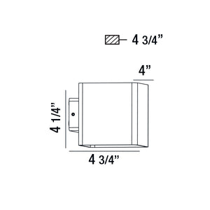 Eurofase - 28285-021 - CREST,OUTDR,LED WALLMNT,GRAPH - CREST - Graphite Grey