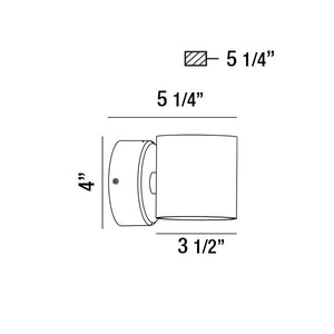 Eurofase - 28292-029 - VOLUME,OUTDR,LED WLLMNT,GRAPH - VOLUME - Graphite Grey