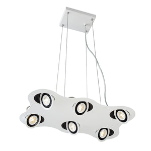 Eurofase - 29484-010 - VISION,6LT LED PENDANT,W/B - VISION - White/Black