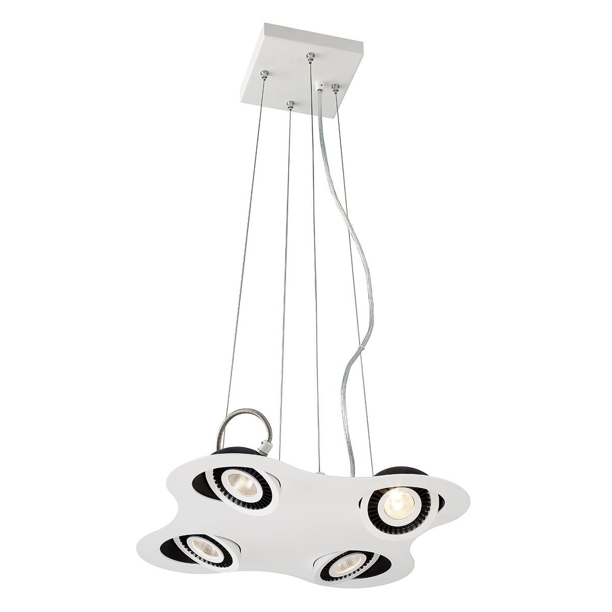 Eurofase - 29485-017 - VISION,4LT LED PENDANT,W/B - VISION - White/Black