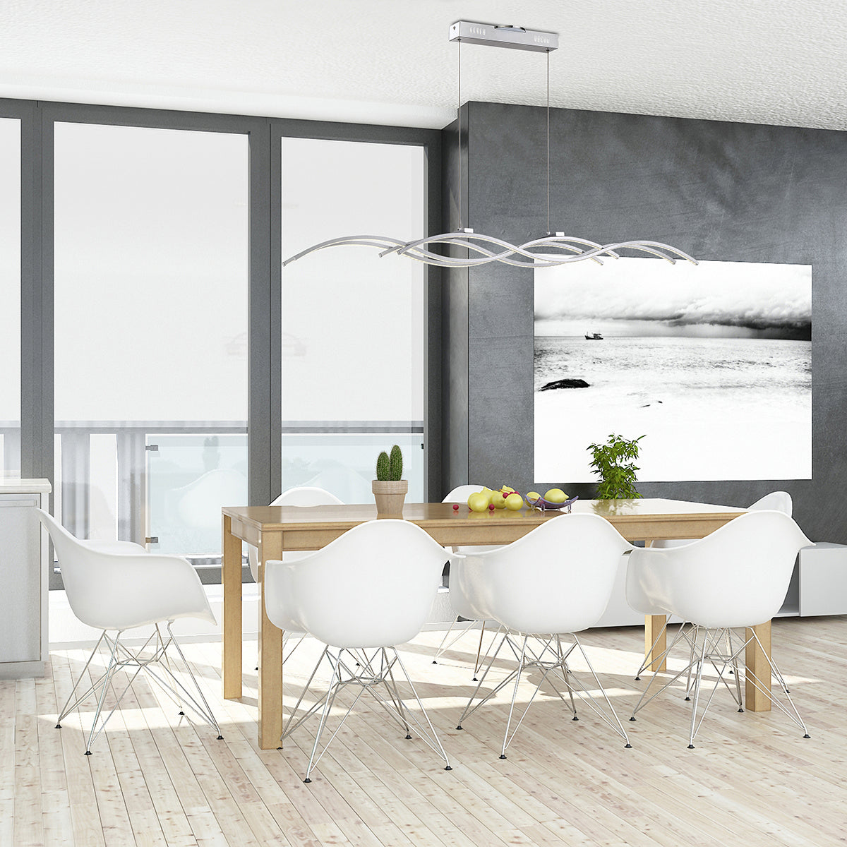 Eurofase - 30042-018 - SLY-CHD-4LT-46IN-SL - SLY - Silver