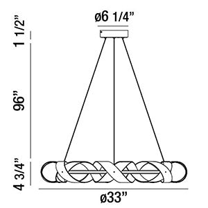 Eurofase - 30080-010 - LED Chandelier - Banderia - Bronze