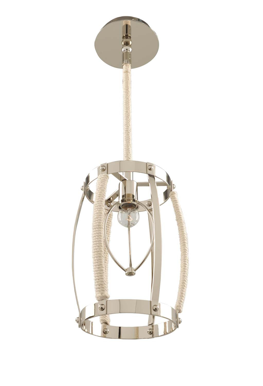 Kalco - 312550PN - One Light Mini Pendant - Bradbury - Polished Nickel