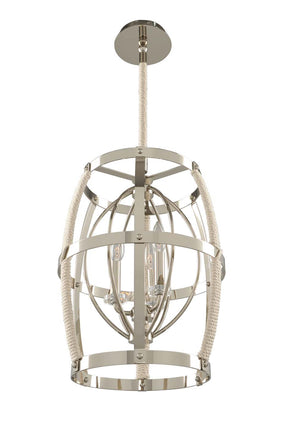 Kalco - 312551PN - Three Light Pendant - Bradbury - Polished Nickel