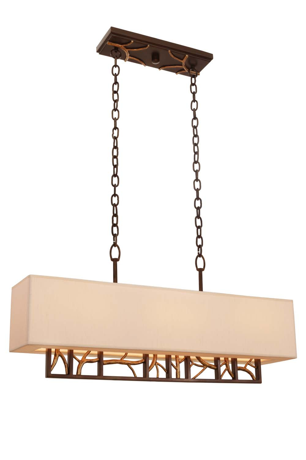 Kalco - 504160BZG - Six Light Island Pendant - Hudson - Bronze Gold