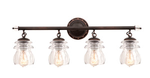 Kalco - 6314AC - Four Light Bath - Brierfield - Antique Copper