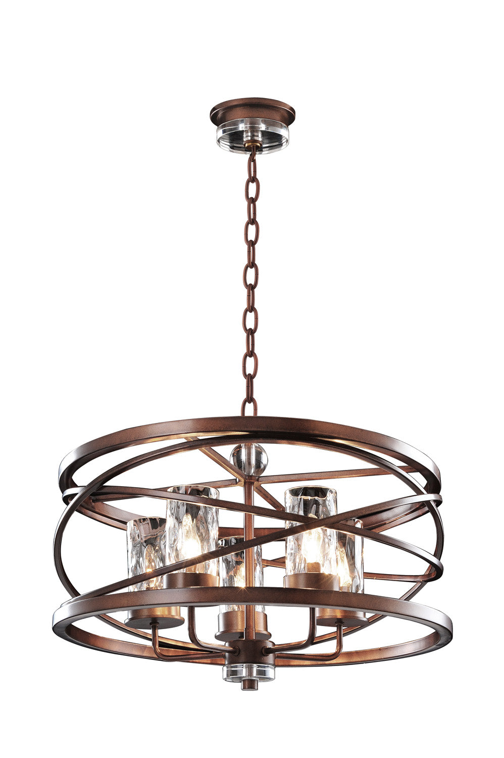 Kalco - 6609EZ - Five Light Pendant - Eternity - Etruscan Bronze