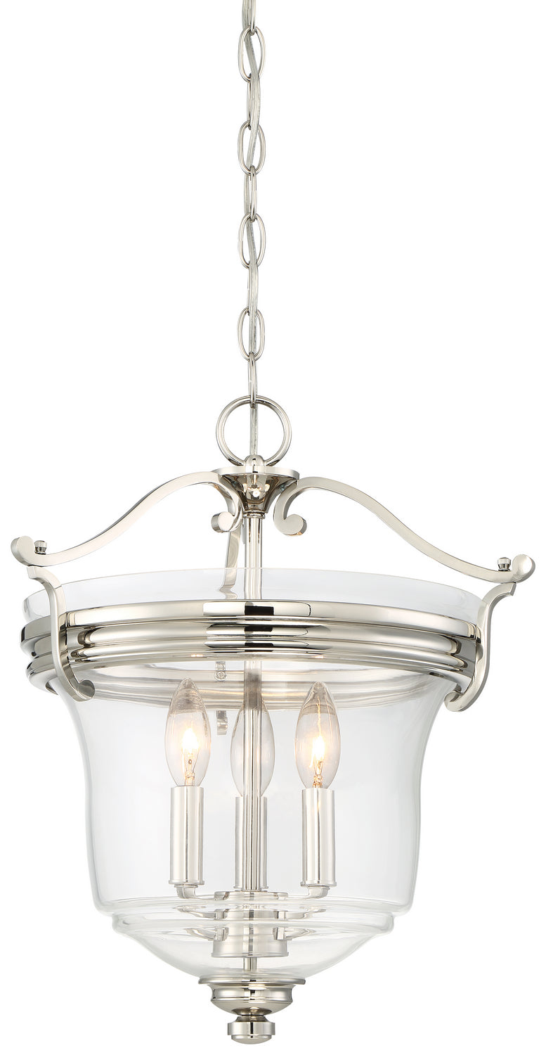 Minka-Lavery - 3297-613 - Three Light Pendant (Convertible To Semi Flush) - Audrey's Point - Polished Nickel