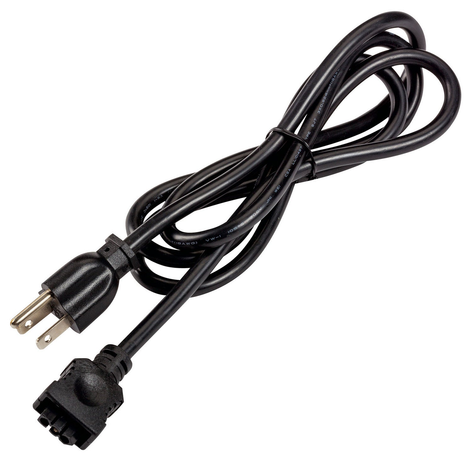 Kichler - 6UCORDBK - Ucab 3-Prong Cord - Under Cabinet Accessories - Black Material (Not Painted)