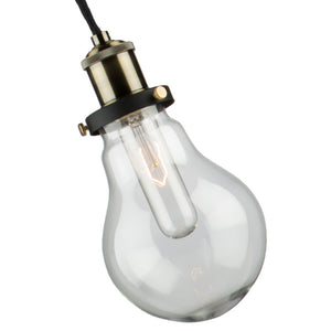 Artcraft - AC10481 - One Light Pendant - Edison - Matte Black & Vintage Brass