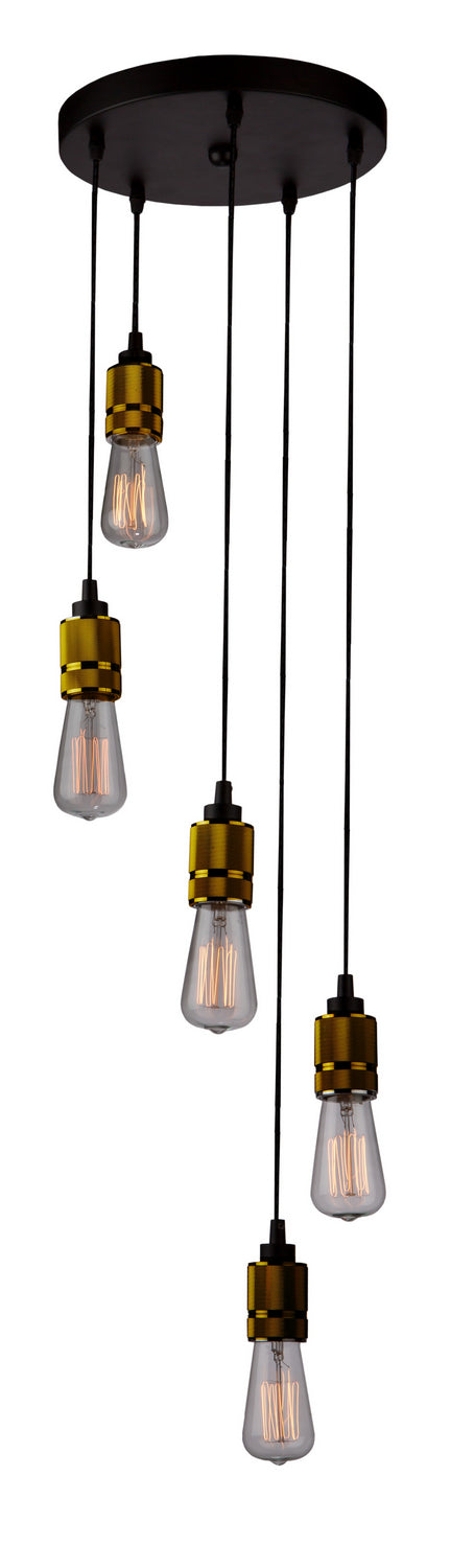 Artcraft - AC10577VB - Five Light Chandelier - Jersey - Vintage Brass