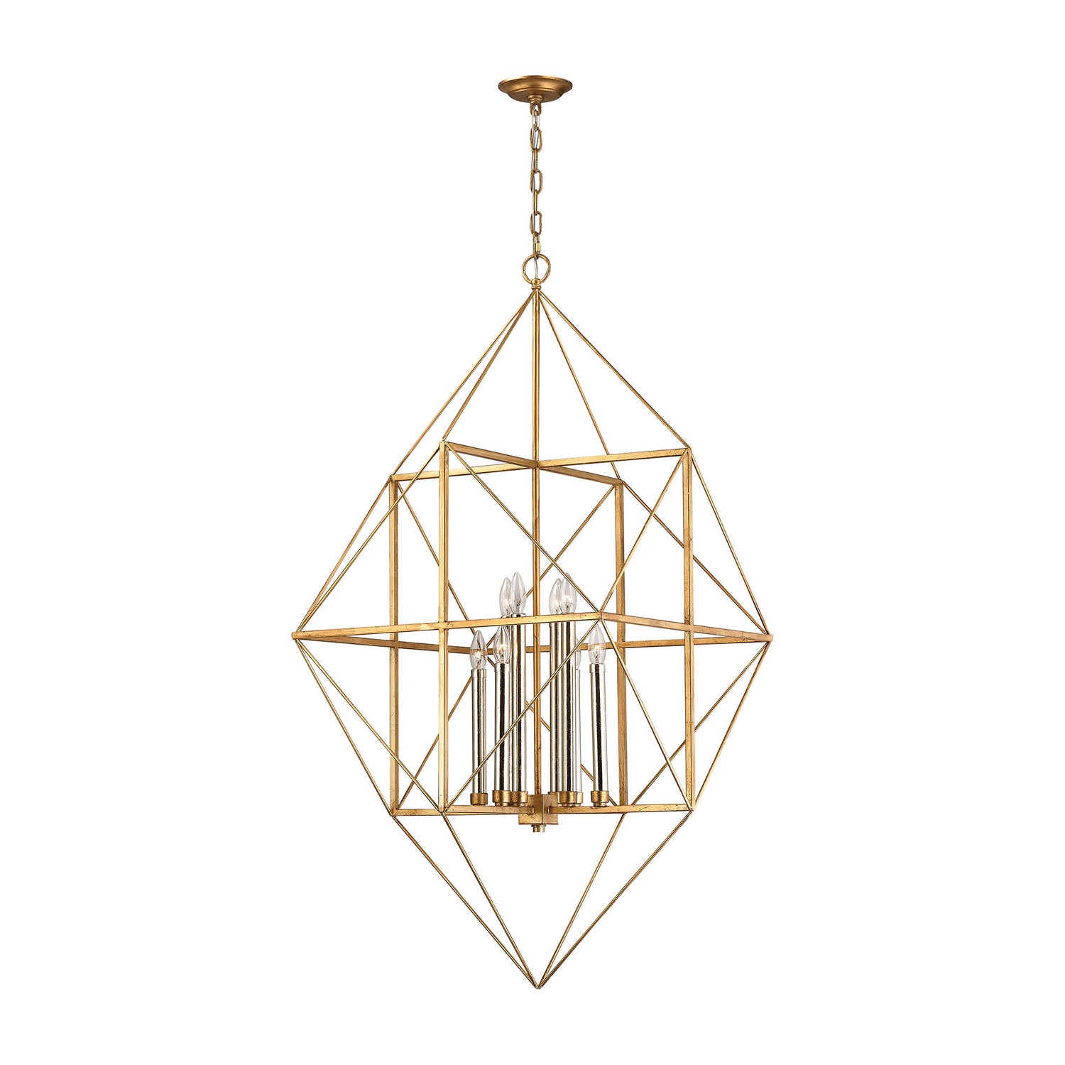 ELK Home - 1141-006 - Eight Light Pendant - Connexions - Gold Leaf