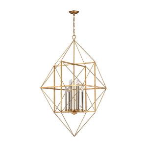 ELK Home - 1141-006 - Eight Light Pendant - Connexions - Gold Leaf