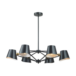 ELK Home - 1141-018 - Six Light Chandelier - Webre - Gold Leaf