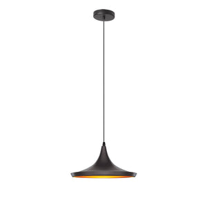 Dainolite Ltd - HKI-141P-BK - One Light Pendant - Helsinki - Black