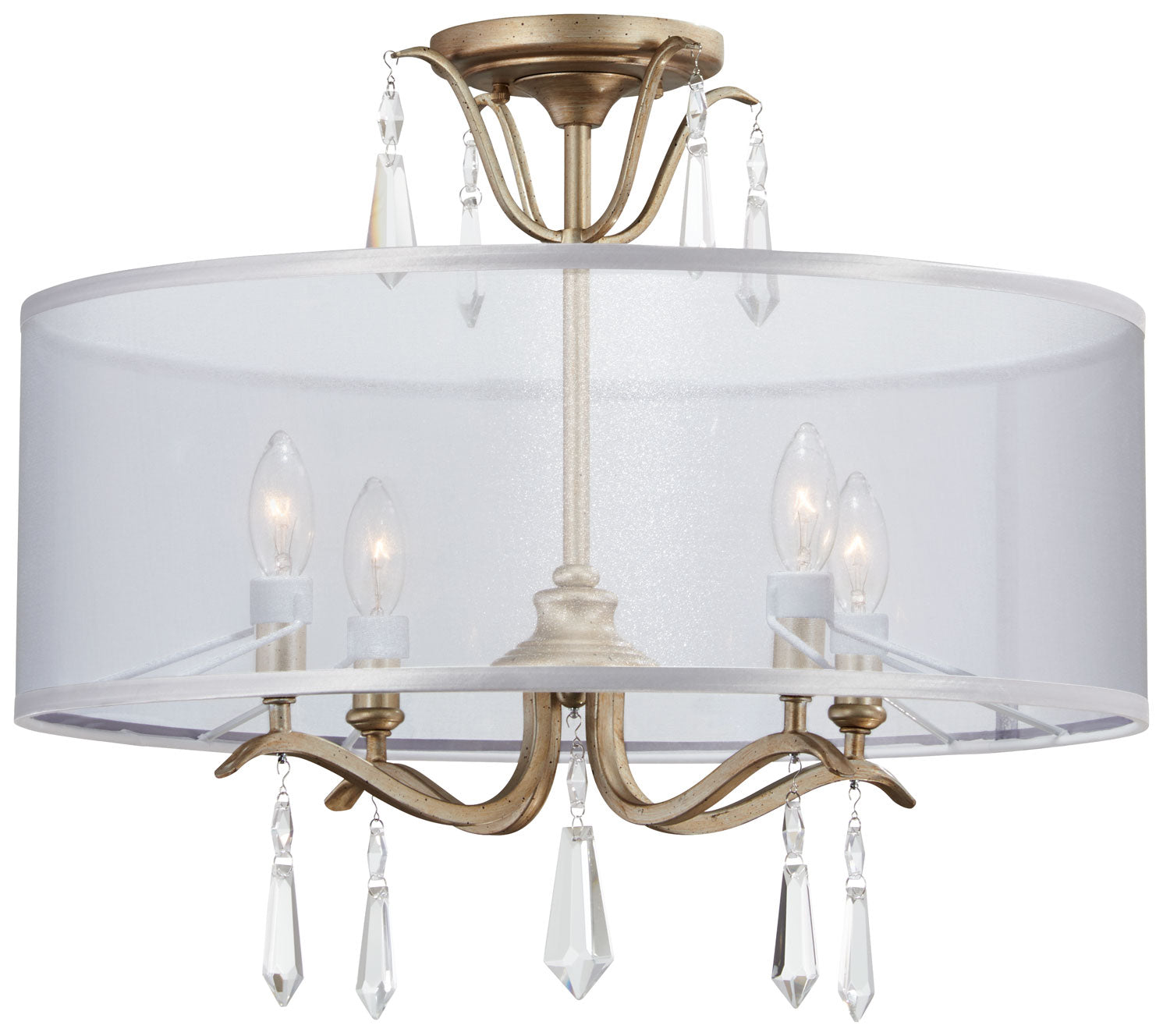 Minka-Lavery - 4443-582 - Four Light Semi Flush Mount - Laurel Estate - Brio Gold