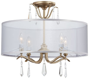 Minka-Lavery - 4443-582 - Four Light Semi Flush Mount - Laurel Estate - Brio Gold