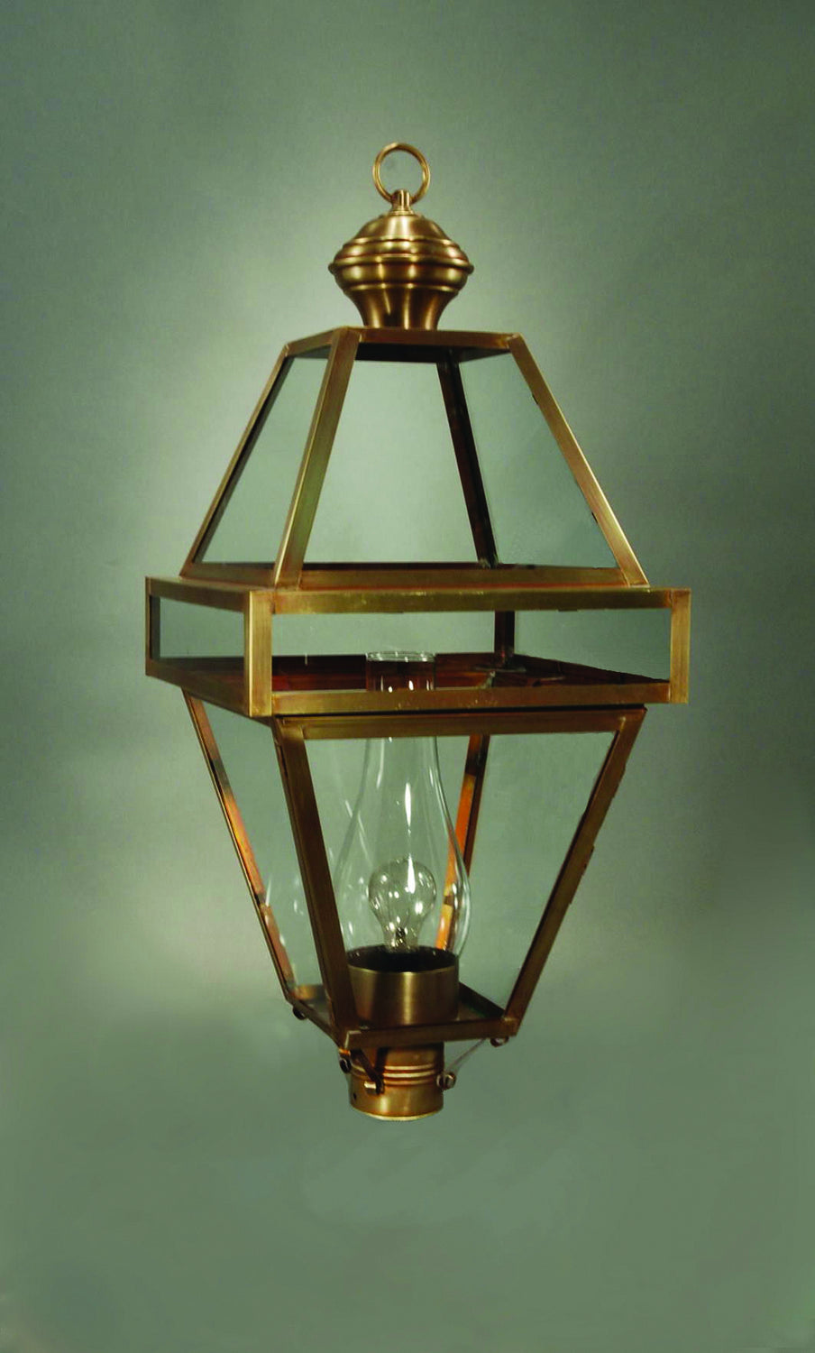 Northeast Lantern - 1273-AB-CIM-CLR - One Light Post Mount - Boston - Antique Brass